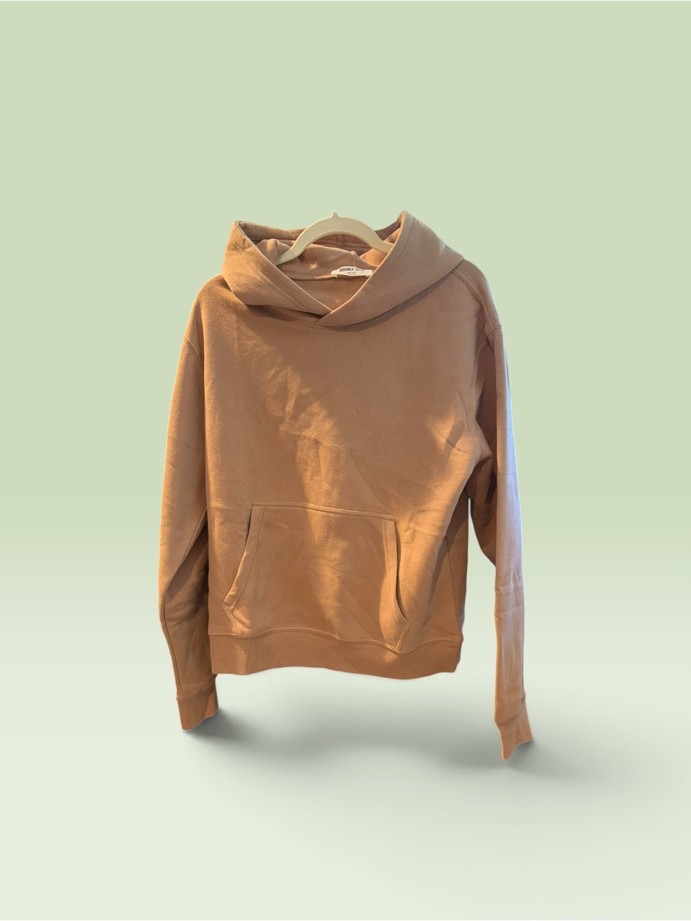 Double Zero Women's Crewneck Hoodie in Warm Tan